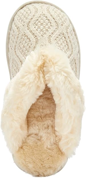 Lamo Women's Caroline Knit Scuff Slipper Color Ivory Size 9