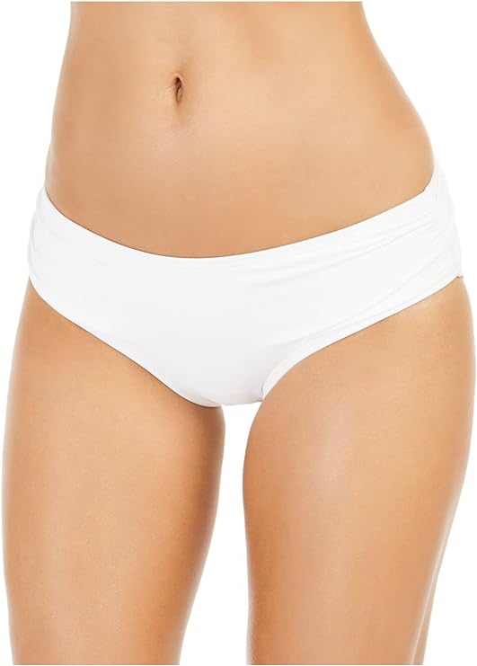 Michael Kors Shirred Bikini Full-Coverage Bottoms Color White Size XL
