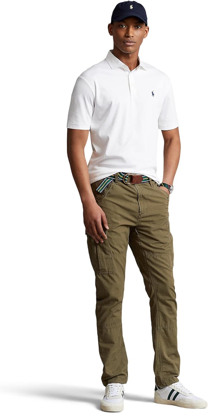 Polo Ralph Lauren Men's Classic-Fit Soft Cotton Polo Shirt Color New White Size 2XL
