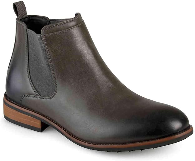 Vance Co. Men's Landon Chelsea Dress Boot Color Gray Size 9.5M