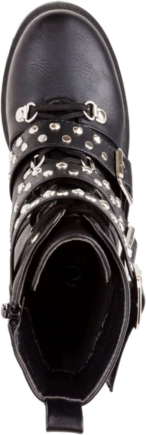 Sugar Women's Filo Buckled Lace-up Platform Boots Color Black Croco Size 7M