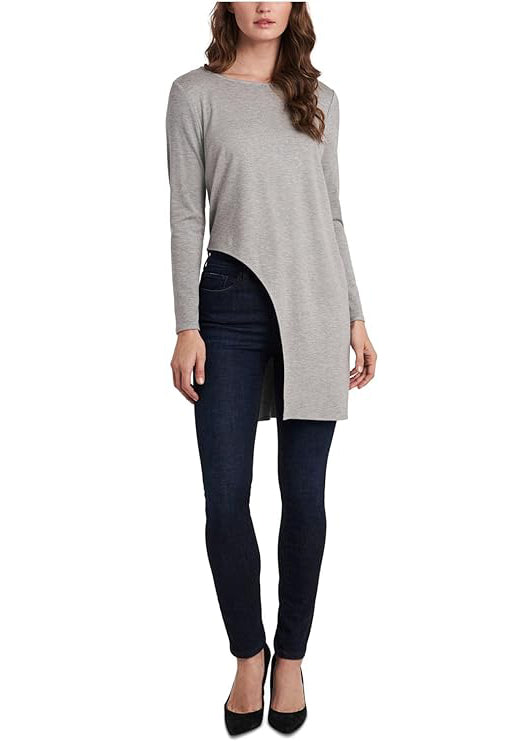 Vince Camuto Women's Asymmetrical Tunic Top Color Medium Heather Grey Size M