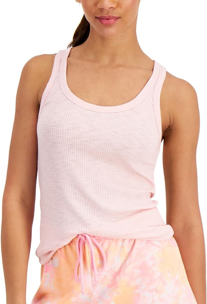 Jenni Women's Solid Ribbed Tank Top Color Peachskin Size XS