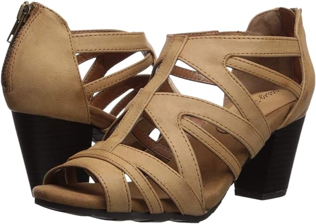 Easy Street Women's Amaze Dress Sandals Color Cognac Size 11M