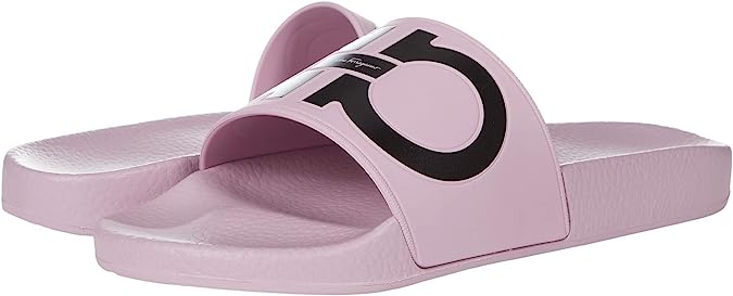 Salvatore Ferragamo Womens Groove Slide Color Marshmallow/Nero Size 8M