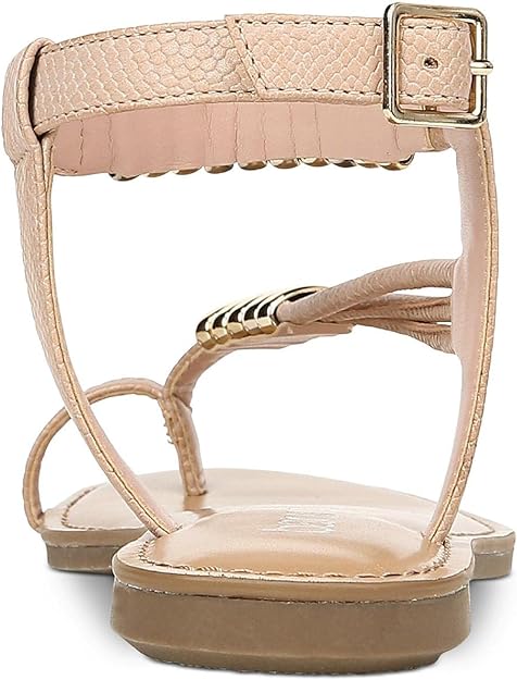 bar III Women's Vella Flat Sandals Color Blush Snake Size 6M