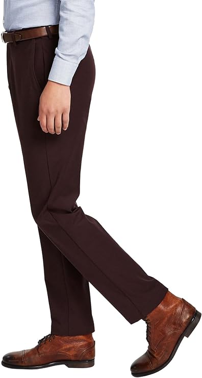 Lauren Ralph Lauren Men's Performance Classic Fit Stretch Dress Pants Color Blackberry Wine W36xL30