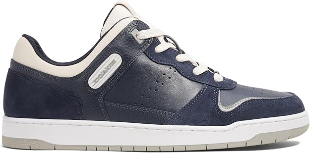 COACH Men's C201 Lace-Up Low Top Sneakers Midnight Navy Size 10