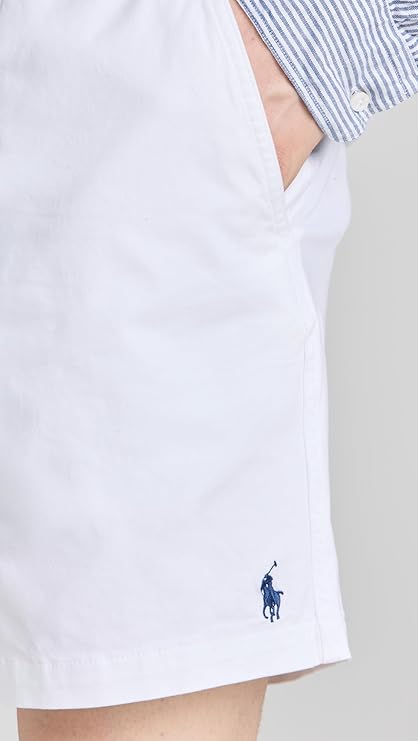 Polo Ralph Lauren Men's Stretch Classic Fit Prepster Chino Shorts White Size L