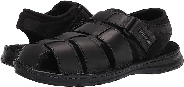 Rockport Men's Darwyn Fishermen Sandals Color Black II Size 7.5W