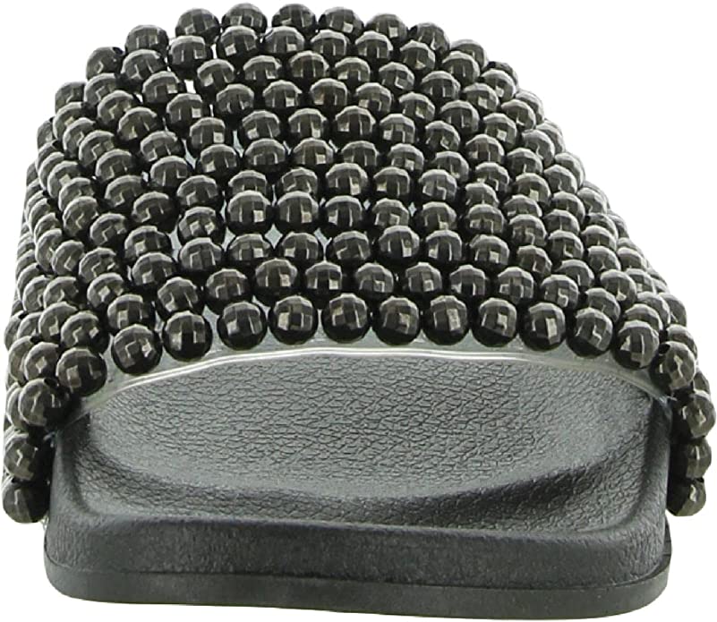 Jessica Simpson Women's Saycie Slip On Comfort Pool Slides Color Gunmetal Size 6M