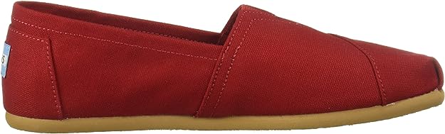 TOMS Women's Classic Canvas Slip-On Shoe Color Red Size 6M
