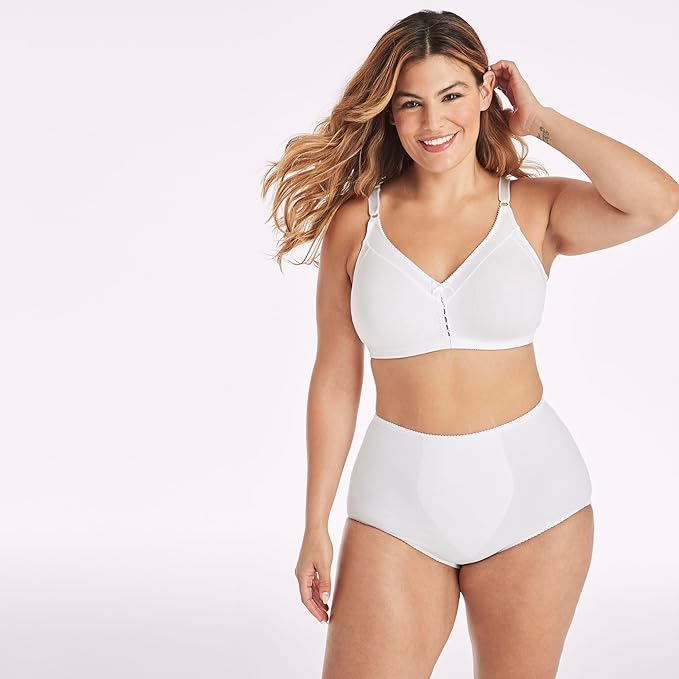 Bali Cotton Double Support Wireless Bra White Size 34C