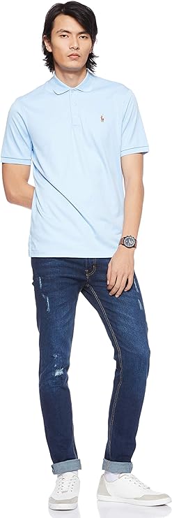 Polo Ralph Lauren Men's Classic-Fit Soft Cotton Polo Shirt Color Elite Blue Size M
