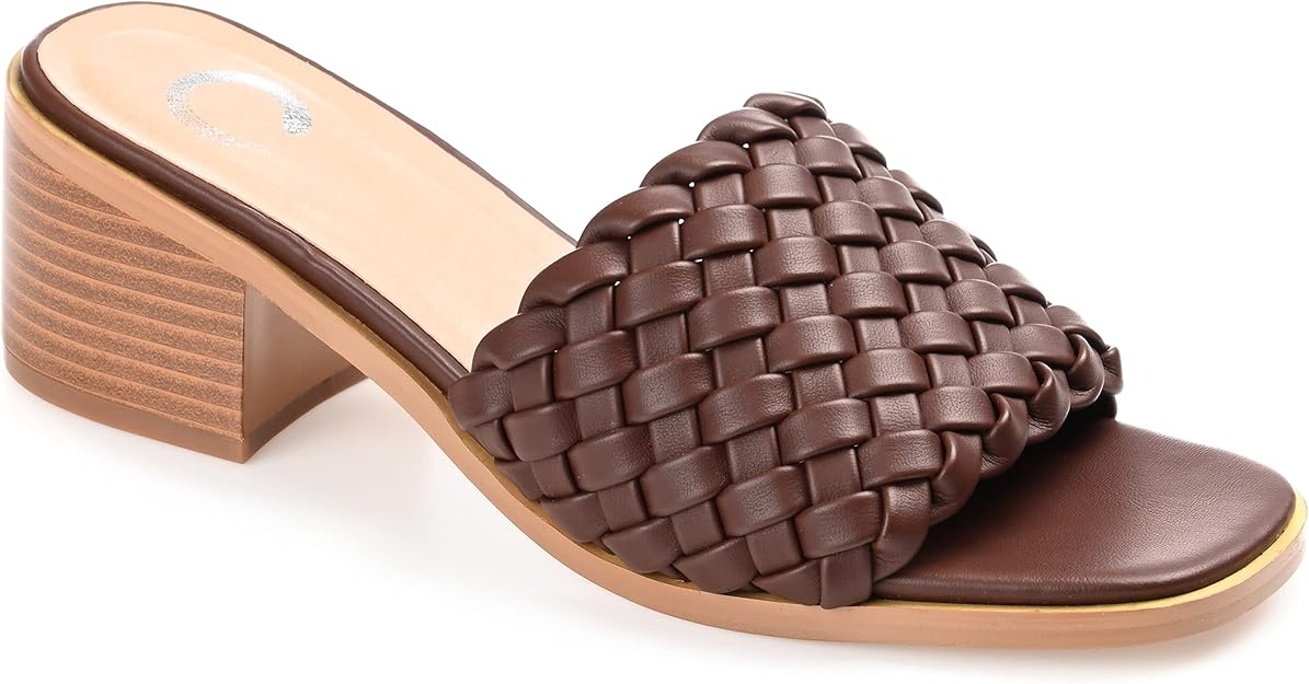 Journee Collection Women's Fylicia Dress Sandals Brown Size 9.5