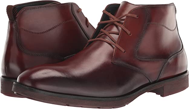 Stacy Adams Mens Kyron Plain Toe Lace Up Chukka Boot Color Cognac Smooth Size 11M