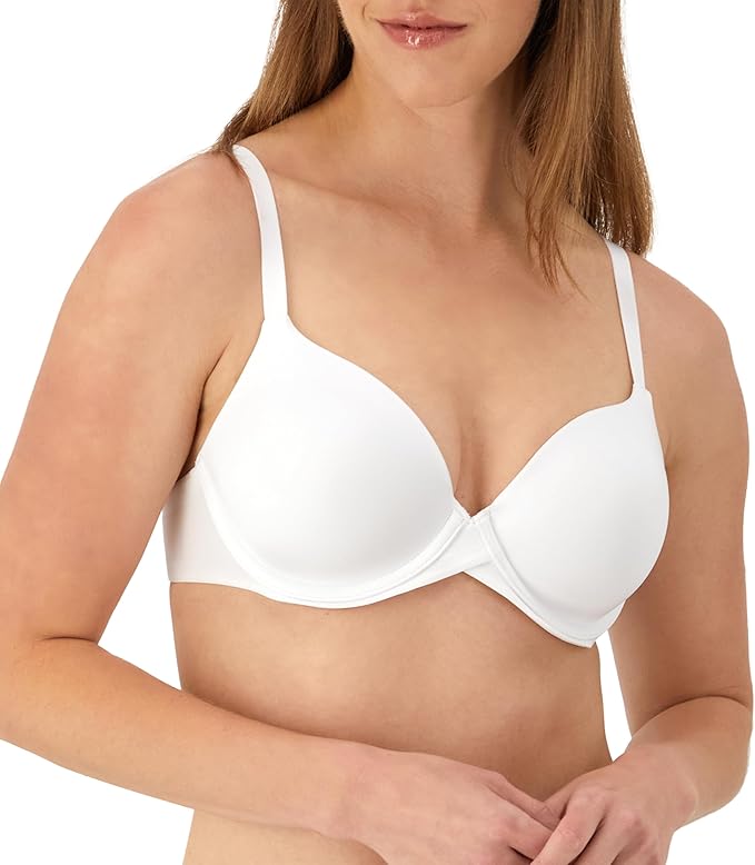 Maidenform One Fab Fit Modern Demi Underwire T-Shirt Bra White Size 34A S