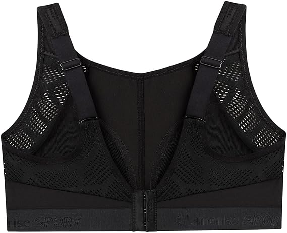 Glamorise Plus Size No-Sweat Wire Free Bra Color Black Size 46DD