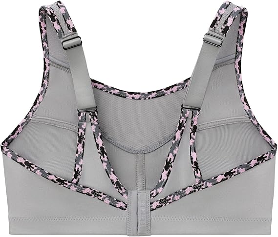 Glamorise No-bounce Camisole Sports Wirefree Bra Soft Gray Size 48D