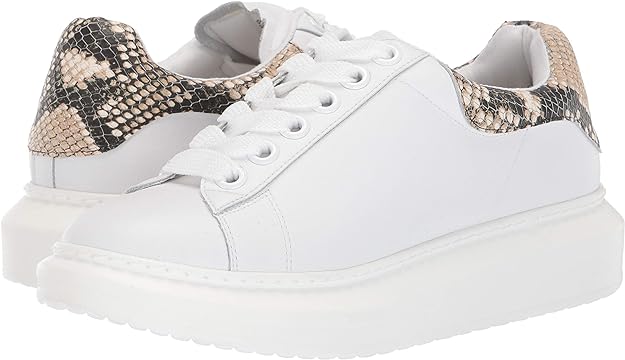 STEVEN by Steve Madden Women's Glazed Sneaker Color White Size 8.5M