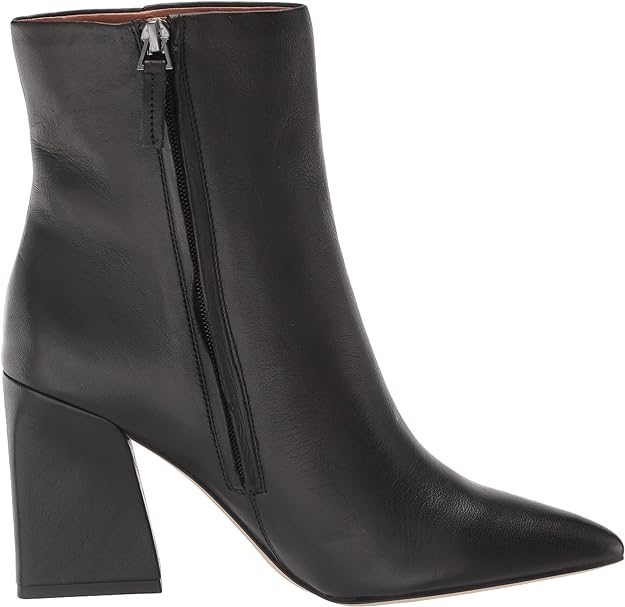Franco Sarto Women's Vesi Block-Heeled Booties Color Black Leather Size 7M