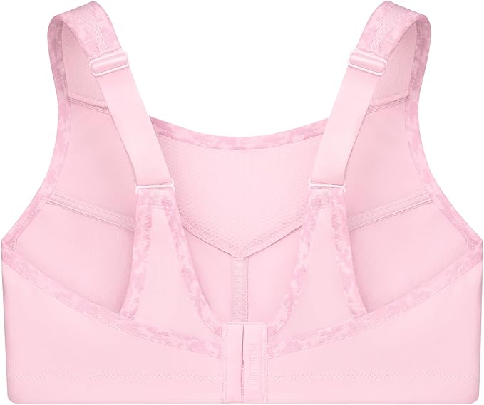 Glamorise No-bounce Camisole Sports Wirefree Bra Parfait Pink Size 38D