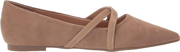 Journee Collection Women's Patricia Slip On Pointed Toe Ballet Flats Color Taupe Size 8.5M