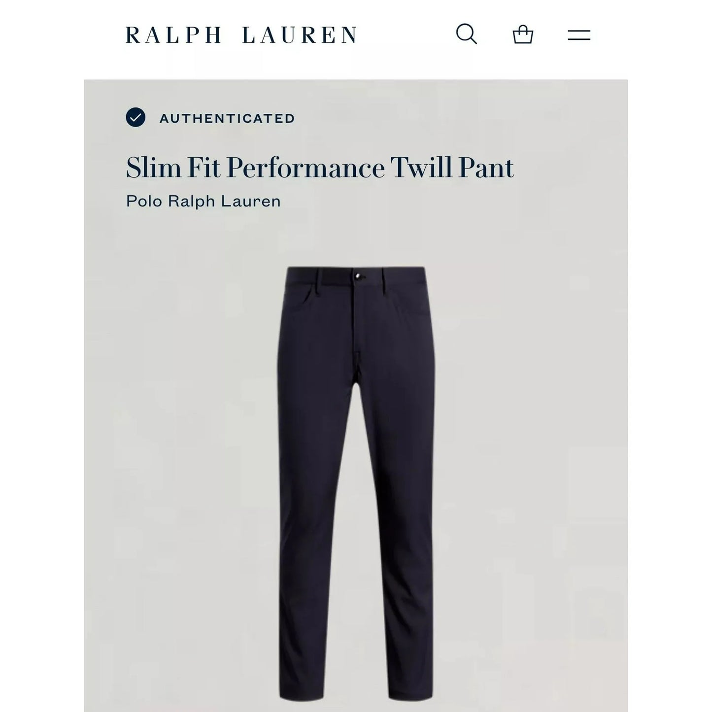 Polo Ralph Lauren Men's Slim-Fit Performance Twill Pants Collection Navy W38xL30