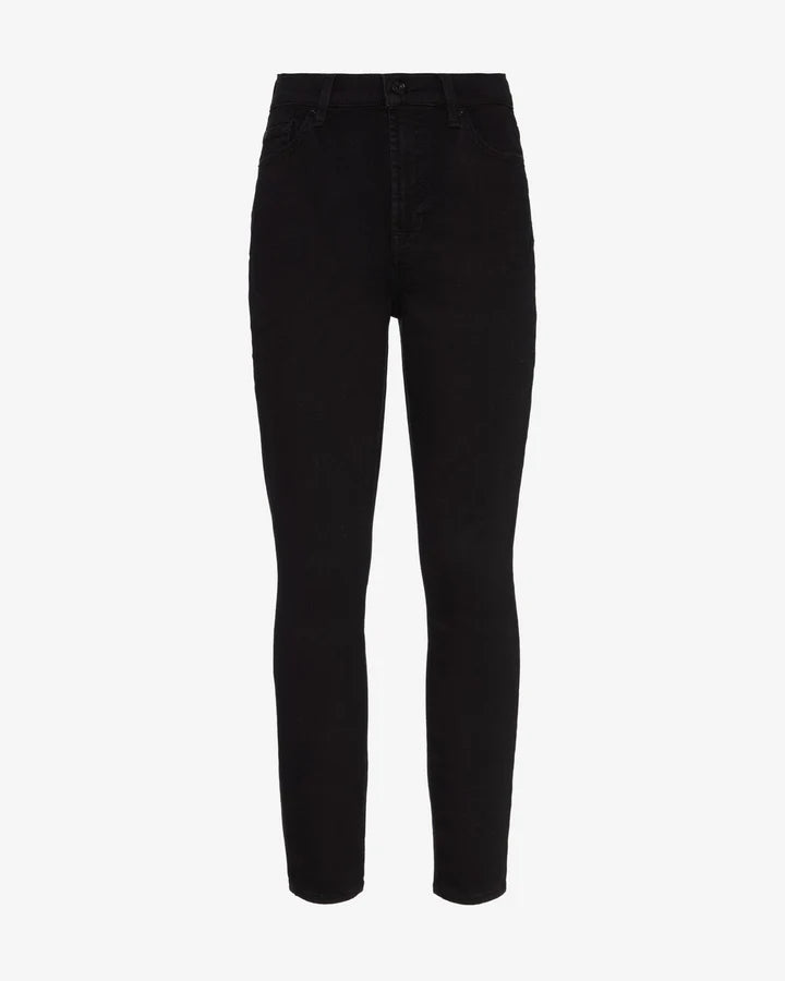 7 For All Mankind Women's Luxe Performance Plus Slimmy Stretch Jeans Black Size 28