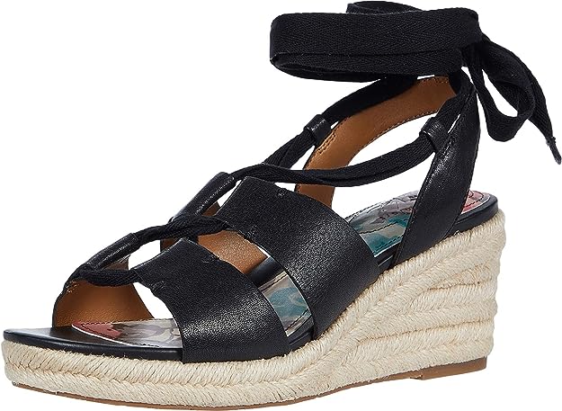 Patricia Nash Women's Riva Wedge Sandals Color Black Size 6.5M