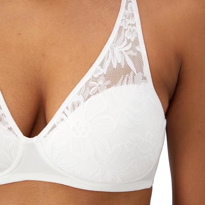 Bali Women's Breathe Wireless T-Shirt Bra White Size L