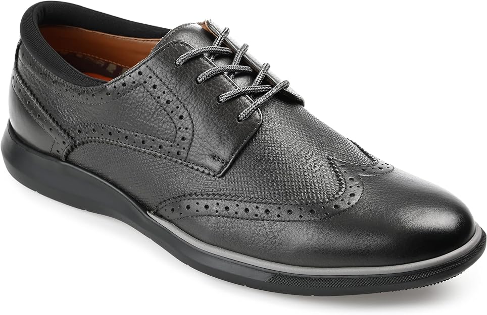 Thomas & Vine Men's Savage Oxford Dress Shoe Color Charcoal Size 8.5M