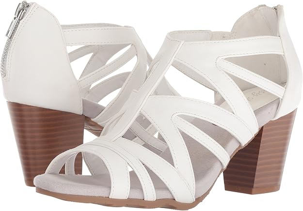 Easy Street Women's Amaze Dress Heeled Sandals White Size 8