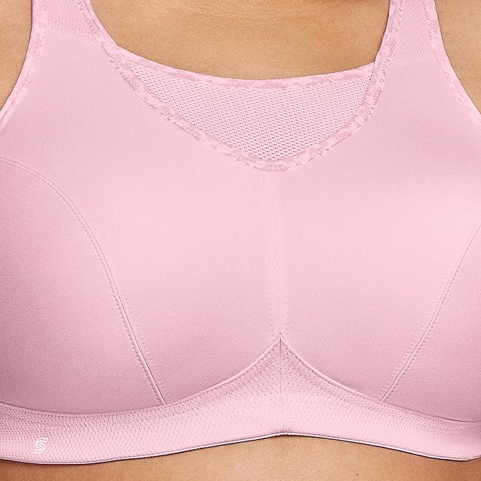 Glamorise No-bounce Camisole Sports Wirefree Bra Parfait Pink Size 38D
