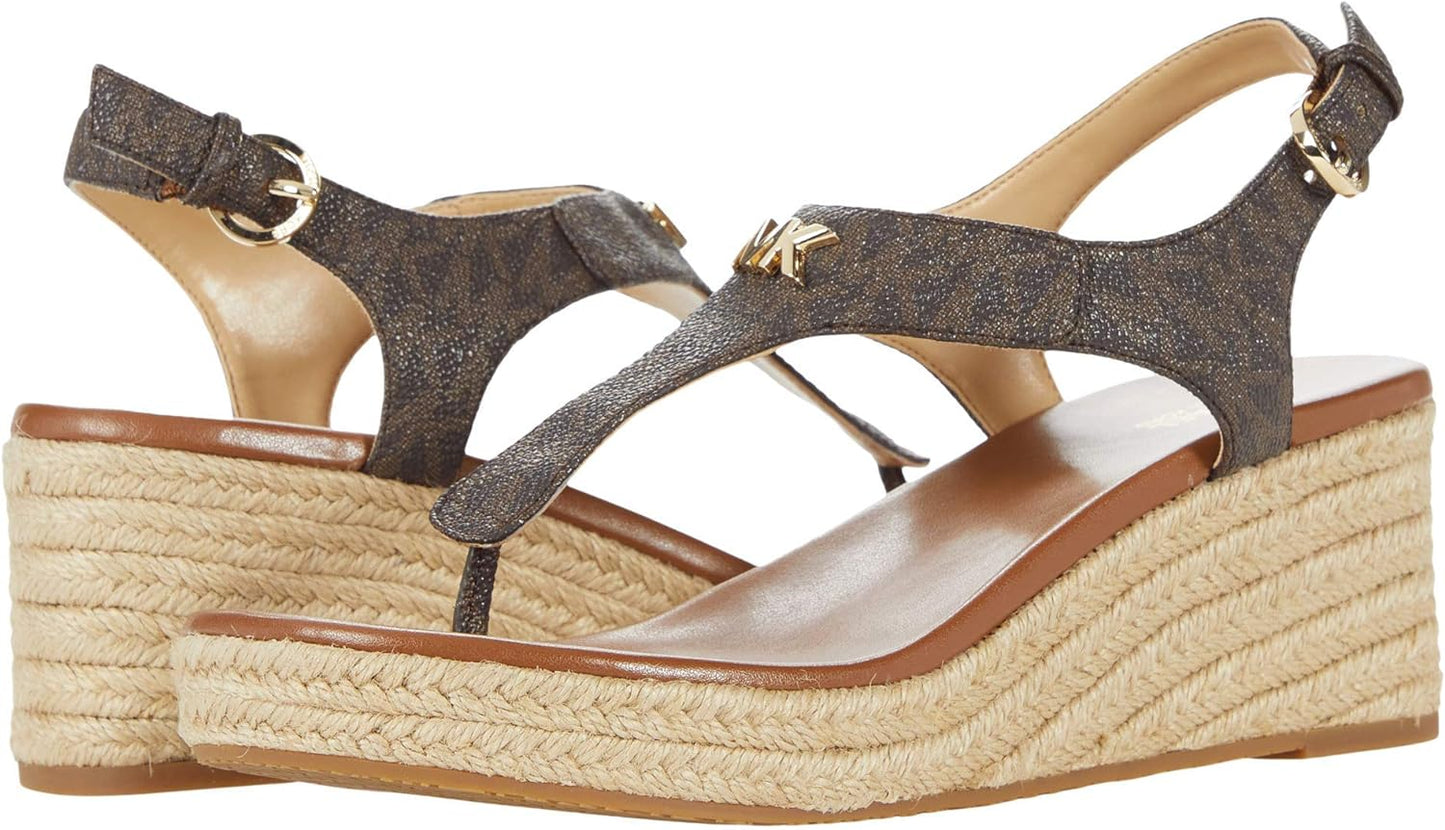 Michael Kors Women's Laney Thong Espadrille Sandals Color Brown Size 10M