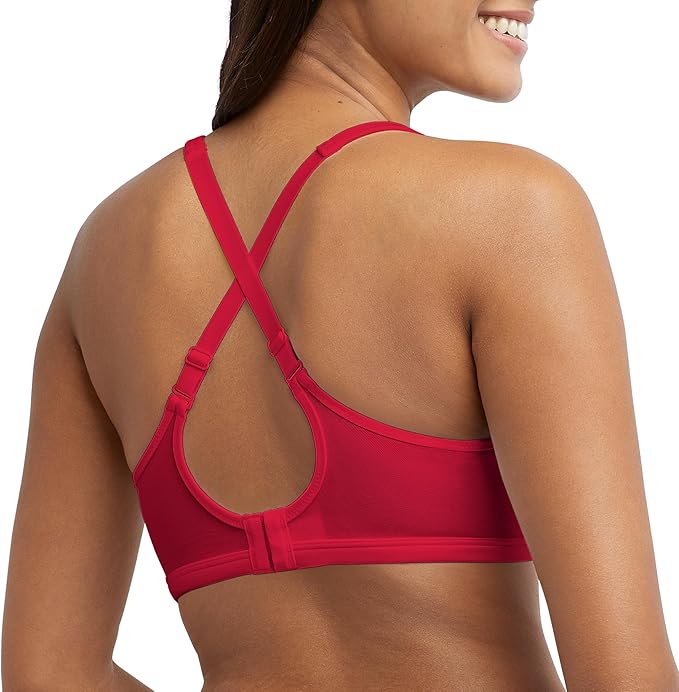 Bali One Smooth U Lace Minimizer Underwire Bra Scarlet Berry Size 38C