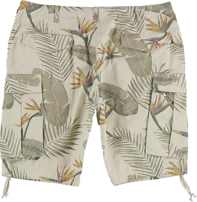 Frye Men's Paratrooper Palm Tree Leaf Cargo Shorts Rainy Day 34x32