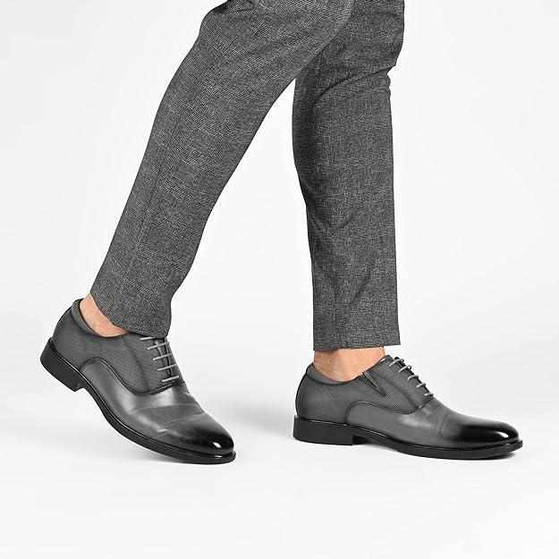 Vance Co. Men's Vincent Plain Toe Oxford Color Black Size 10M