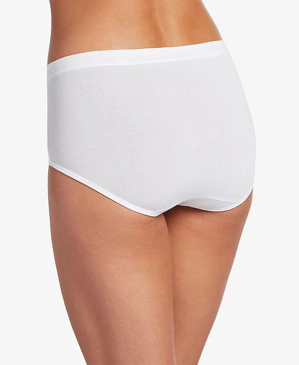 Jockey Cotton Stretch High-Rise Brief White Size 6