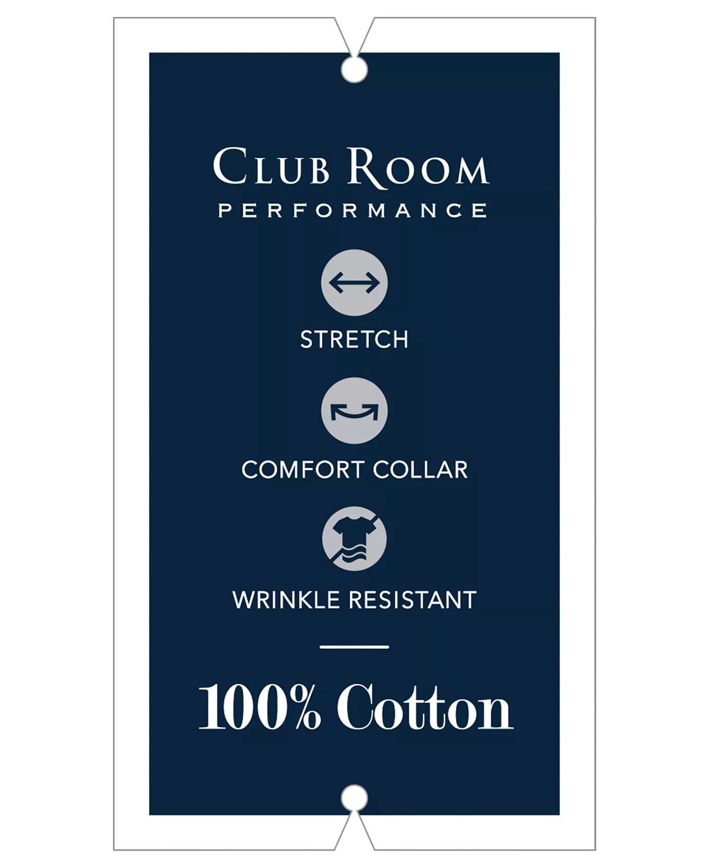 Club Room Men's Regular-Fit Mini Gingham Dress Shirt Navy 17.5 32/33