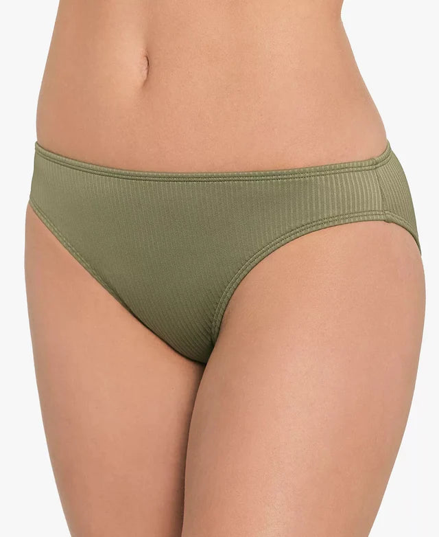 Salt + Cove Juniors Ribbed Hipster Bikini Bottoms Color Olive Green Size XS