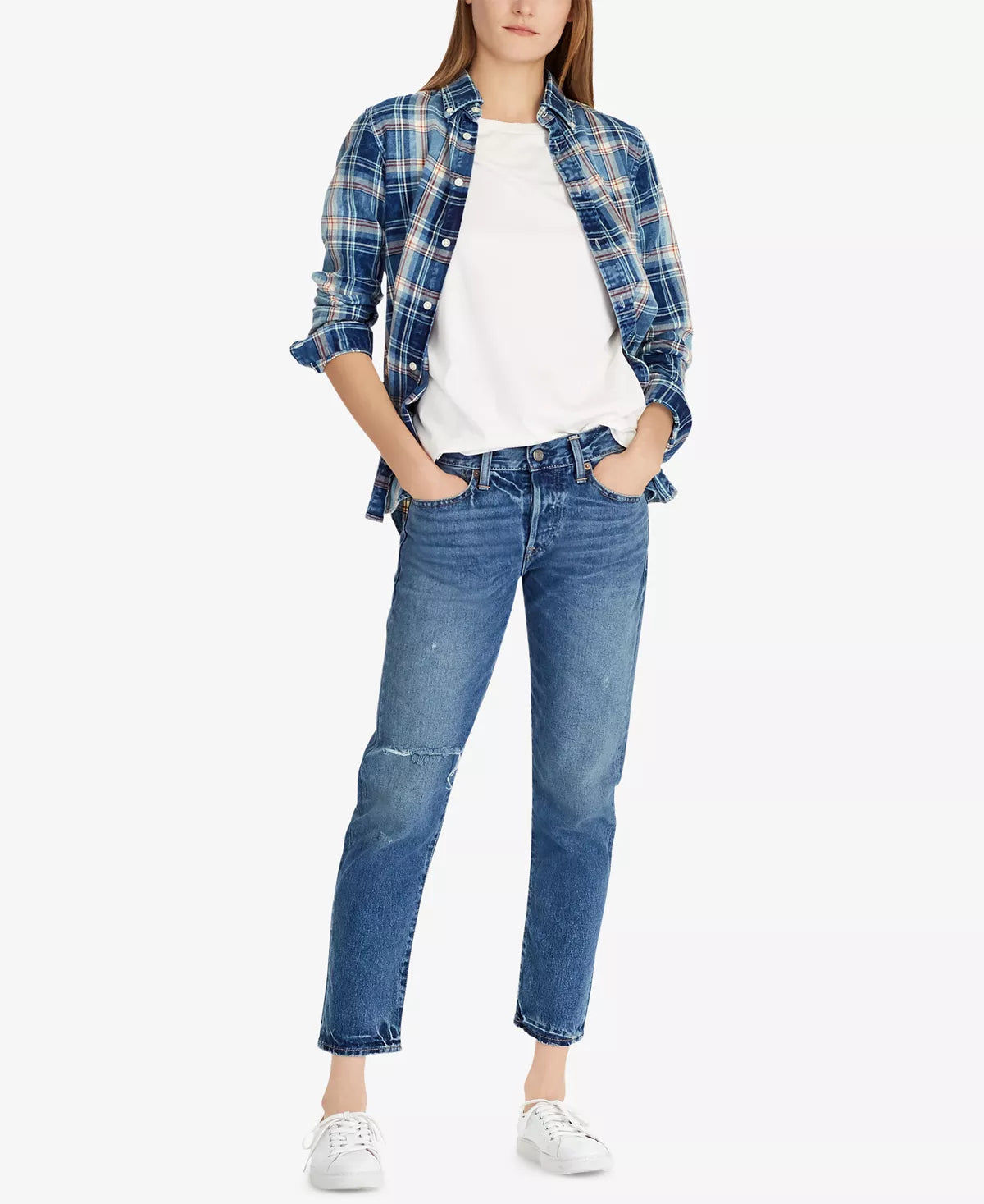 Polo Ralph Lauren Women's Avery Boyfriend Jeans Color Blue Size 31