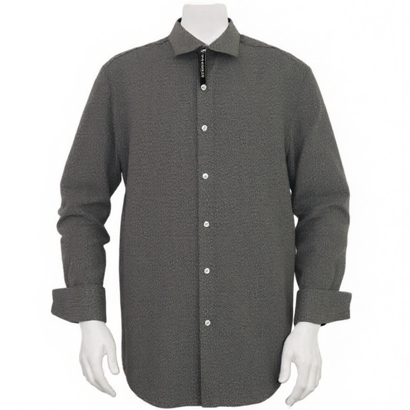Thomas Sterling Men's Performance 4-Way Stretch Dress Shirt Black Size M 15/15.5 34/35