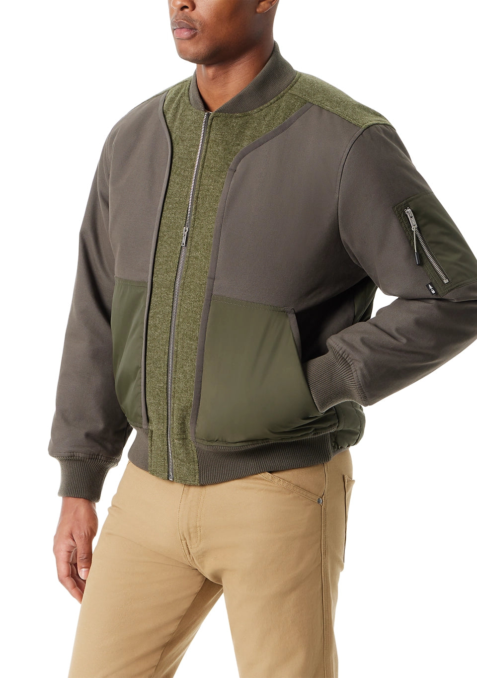 BASS OUTDOOR Men's Hero Bomber Jacket Beluga Size M