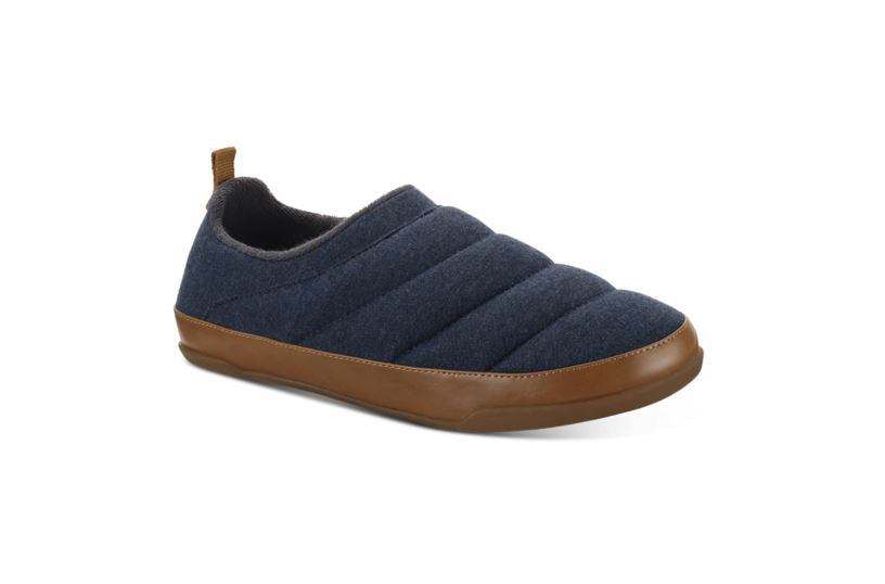 Sun + Stone Men's Derek Quilted Slipper Color Denim Blue Size 7M