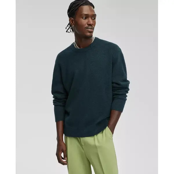 Mode of One Men's Relaxed-Fit Cozy Sweater Deep Malachite Size L