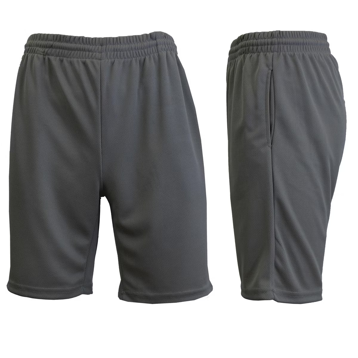 JumpStart Men's Moisture Wicking Performance Basic Mesh Athletic Shorts Charcoal Size S