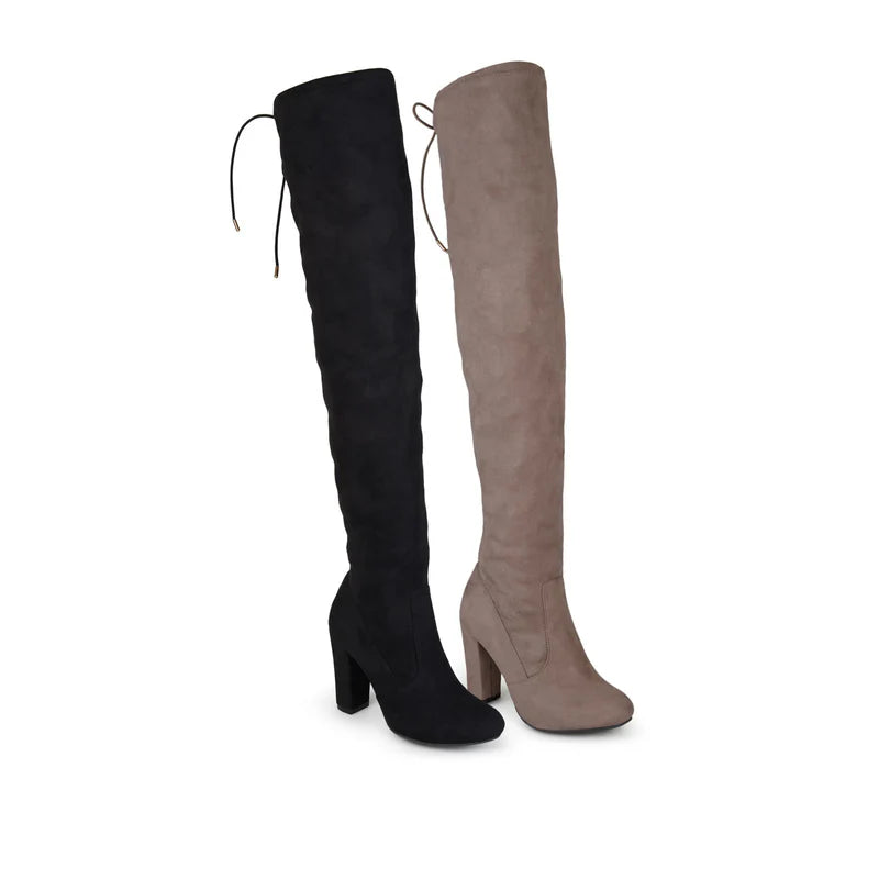 Journee Collection Women's Maya Wide Calf Knee Boots Color Black Size 8.5M
