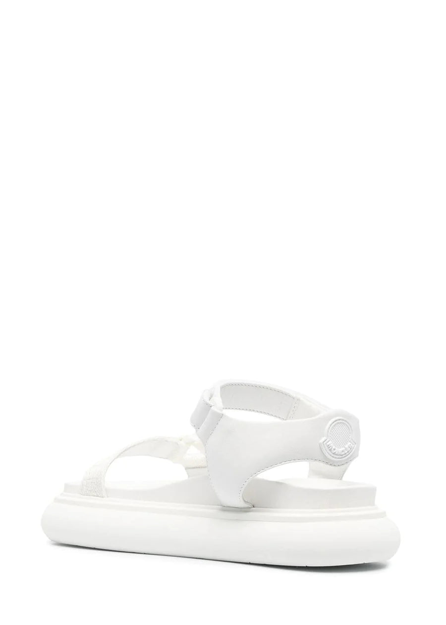Moncler Catura 35mm Touch-Strap Sandals Color White Size EU 35/US 5