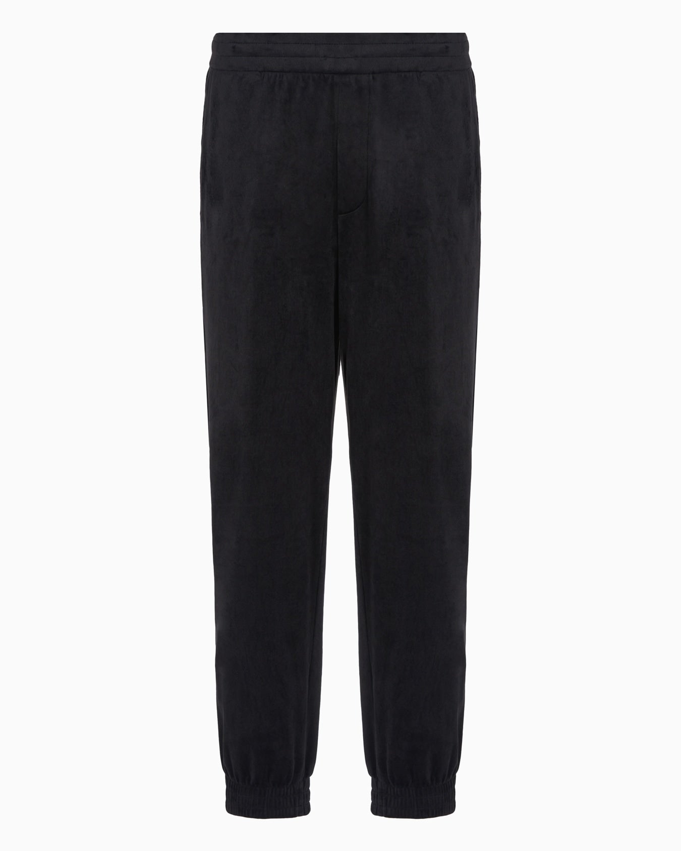 AX Armani Exchange Men's Oversized Velour Jogger Trousers Black Size M